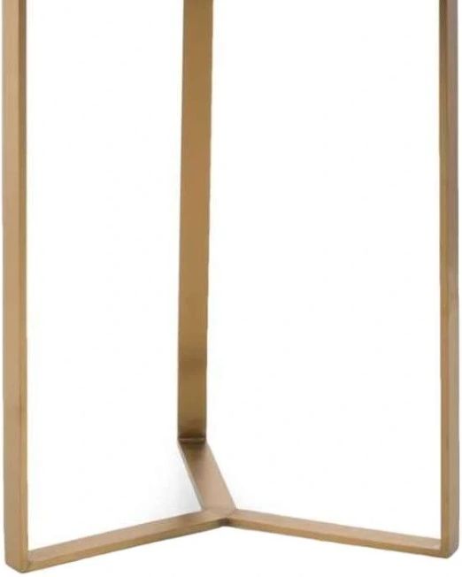 Decor-Rest® Furniture LTD Nicolo Smoked Glass Top Side Table with Brass Base-1