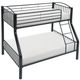 Mazin Furniture Beckett Black Twin Over Full Bunk Bed-2
