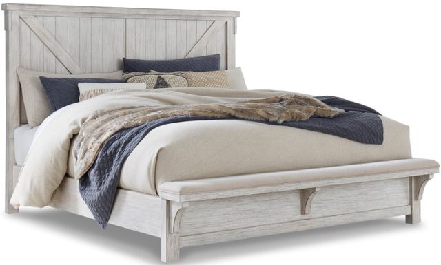Signature Design by Ashley® Brashland 3-Piece White California King Panel Bed Set-1