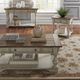 Liberty Furniture Morgan Creek 3-Piece Tobacco Occasion Table with Antique White Base-0