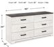 Signature Design by Ashley® Shawburn Charcoal Gray/Whitewash Dresser-4