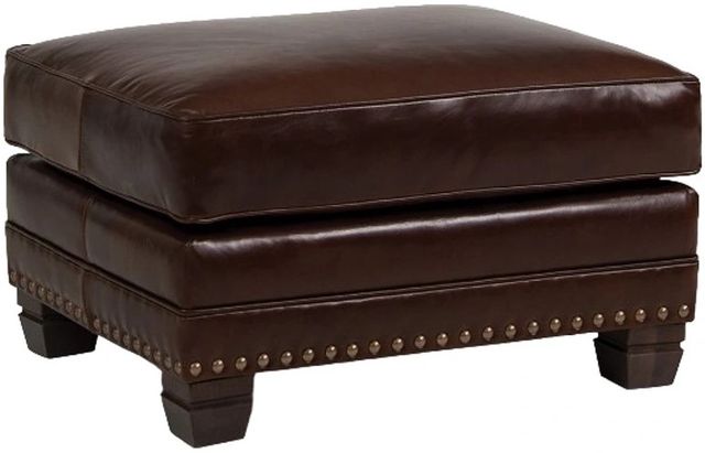 Smith Brothers Customizable 393 Leather Ottoman-0