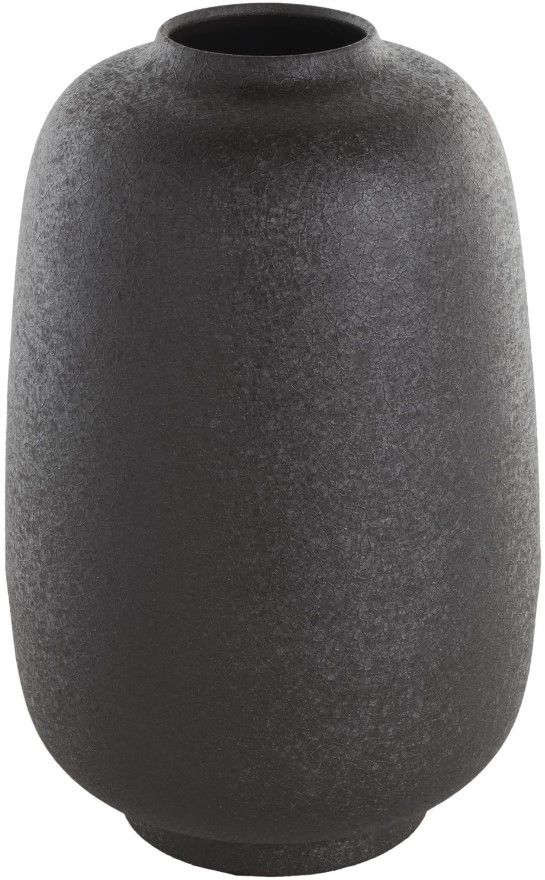 Deco Marche Black Textured Rounded Vase-0