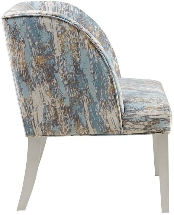Olliix by Madison Park Delilah Grey/Blue Wingback Accent Lounge Chair-3