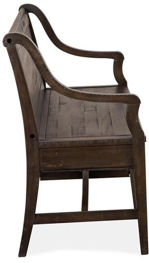 Magnussen Home® Westley Falls Graphite Bench with Back-3