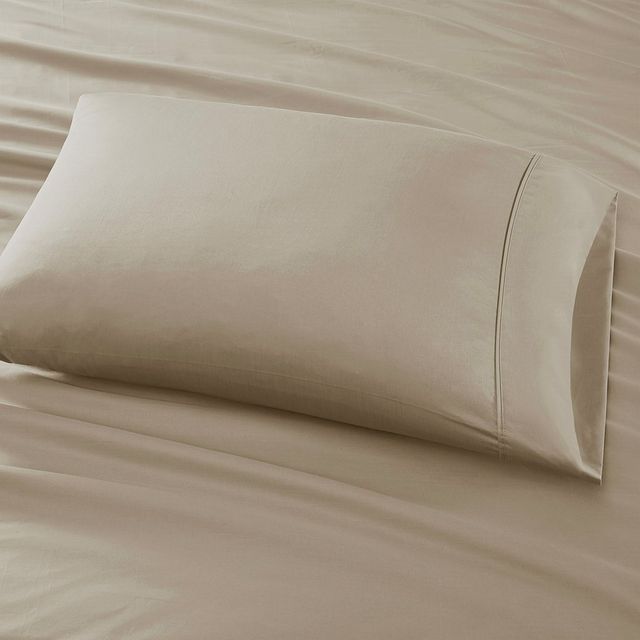 Olliix by Madison Park 525 Thread Count Khaki King Cotton Rich Sheet Set-2