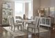 Magnussen Home® Lenox Acadia White/Bronze Glass/Warm Silver Rectangular Dining Table-1