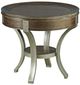 Hammary® Sunset Valley Maple Round End Table with Silver Base-0