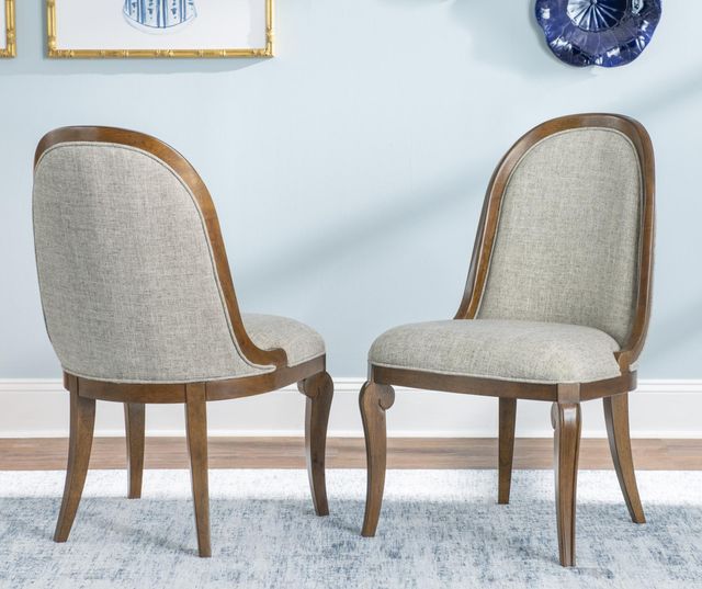 Legacy Classic Echelon Heritage Walnut Upholstered Dining Side Chair-2