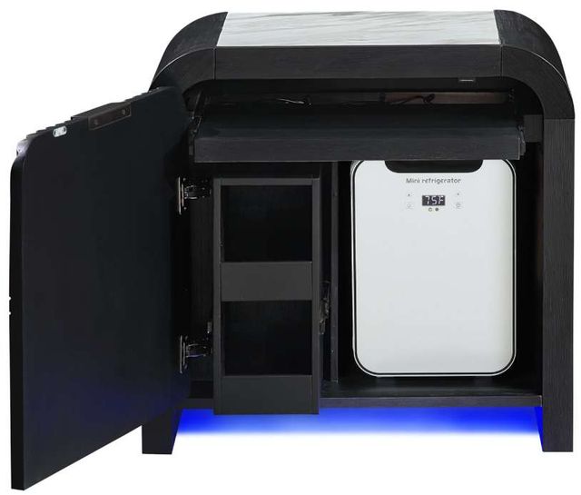 Global Furniture USA Beckett Black/White Nightstand with LED and Cooler-1
