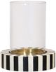 Stylecraft Striped Hurricane Black/White Large Candle Holder-0
