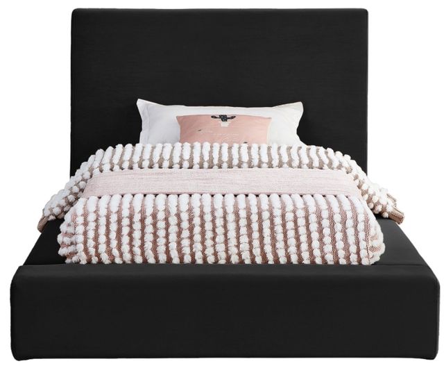 Meridian Furniture Dorian Black Twin Upholstered Panel Bed-1