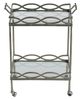 A & B Home Nickel Bar Cart -1