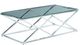 Sagebrook Home Glass Top Cocktail Table with with Silver Base-0
