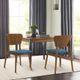Armen Living Kalia 2-Piece Blue Dining Chair Set-4