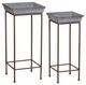 A & B Home Shelburne 2-Piece Copper/Gray Plant Stand Set-0