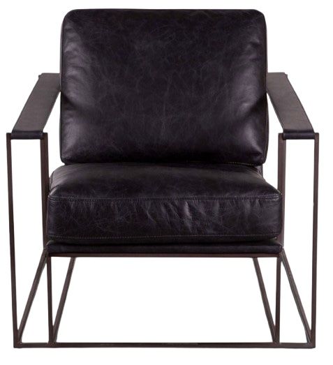 Home Trends & Design Grosvenor Bogart Modern Ebony Black Accent Chair-1