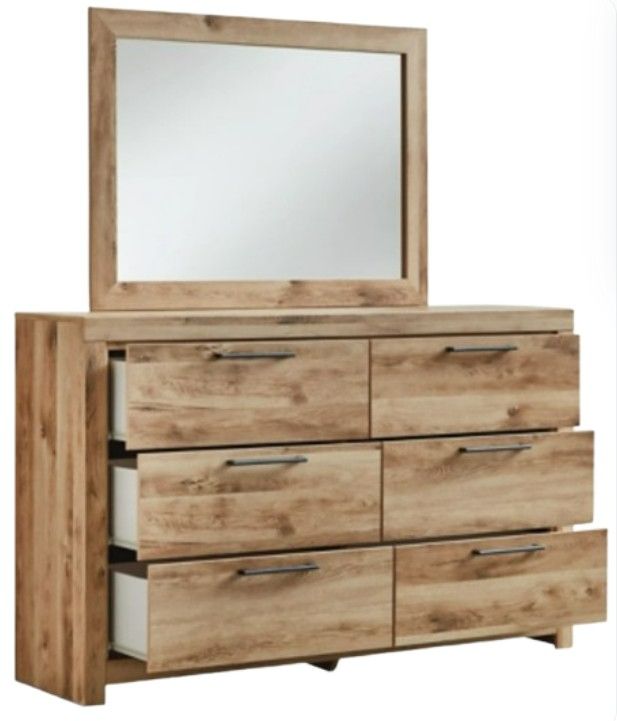 Signature Design by Ashley® Hyanna Tan Brown Dresser and Mirror Set-3