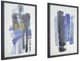A & B Home Rosanna 2-Piece Black/Blue/White Wall Art Set-0