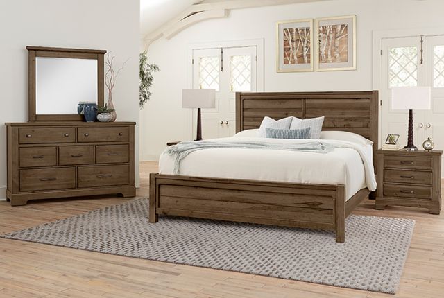 Artisan & Post by Vaughan-Bassett Cool Rustic Mink California King Plank Bed-1