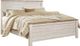 Signature Design by Ashley® Willowton 5-Piece Whitewash King Panel Bed Set-1