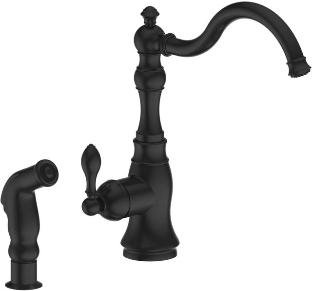 ZLINE Autograph Edition Matte Black Rembrandt Single Handle Kitchen Faucet and Side Sprayer-0