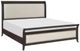 Homelegance® Hebron Beige/Dark Cherry Queen Sleigh Bed-0
