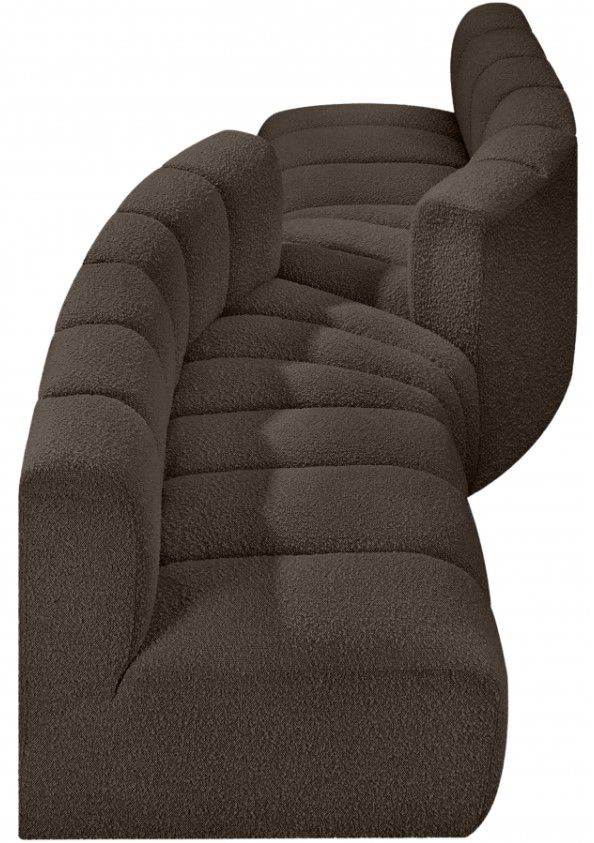 Meridian Furniture Arc 4-Piece Brown Sectional-1