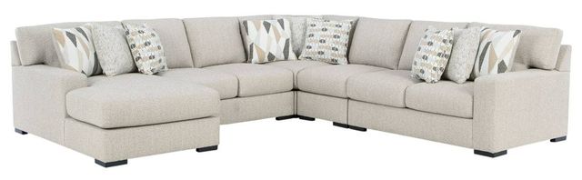 Benchcraft® Laurelgrove 5-Piece Pebble Left Arm Facing Sectional and Chaise-0