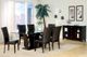 Mazin Furniture Daisy Glass Top Dining Table with Espresso Base -4