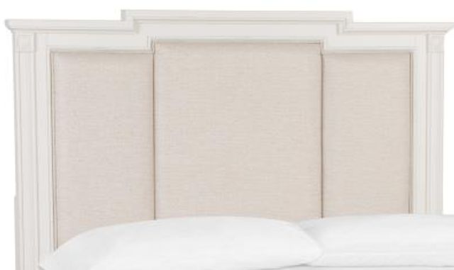 Magnussen Home® Willowbrook Egg Shell White/Natural King Panel Upholstered Headboard-0
