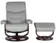 BarcaLounger® Dawson Roman Light Gray Swivel Reclining Pedestal Chair and Ottoman Set-1