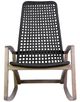 Armen Living Griffin Black/Natural Outdoor Rocking Chair-1