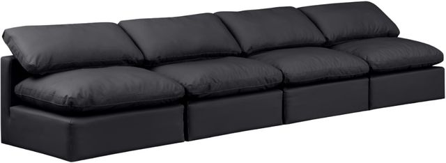 Meridian Furniture Indulge 4-Piece Black Sofa-0