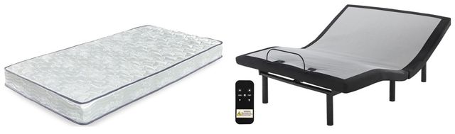 Sierra Sleep® by Ashley® Bonnell 2-Piece 6" Innerspring and Better Adjustable Base Queen Mattress Set-0
