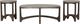 Liberty Furniture Cascade Wire Brush Rustic Brown 3-Piece Oval Table Set with Gray Concrete Top-0
