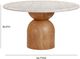 TOV Furniture Cynthia Travertine/Walnut Brown Concrete Indoor/Outdoor Round Dining Table-2