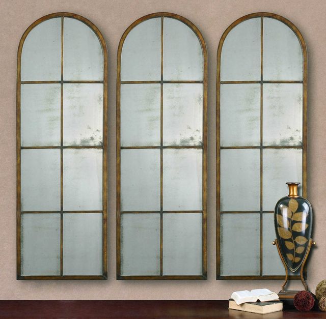 Uttermost® Amiel Bronze Arched Mirror-2