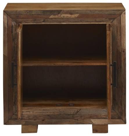 Jaipur Furniture Uptown Rustic 2-Door Brown Chest Cabinet-2