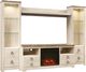 Signature Design by Ashley® Willowton 4-Piece Whitewash Entertainment Center with Fireplace-0