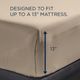 Tempur-Pedic® TEMPUR-ProPerformance™ 5-Piece Sandstone Moisture-Wicking Split King Sheet Set-3