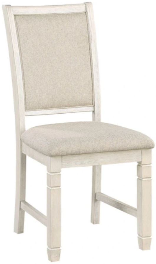 Homelegance® Asher Antique White/Beige Side Chair-0