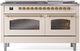 Ilve® Nostalgie II Series 60" Antique White Pro Style Dual Fuel Range-0