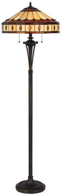 Cal® Lighting & Accessories Tiffany Antique Bronze Floor Lamp-1