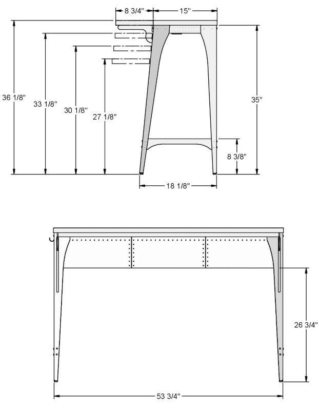 Amisco Customizable Elwood Short Island Table Metal Base and Top-2