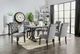 Furniture of America® Alfred 7-Piece Antique Black Dining Table Set with Gray Side Chair-0