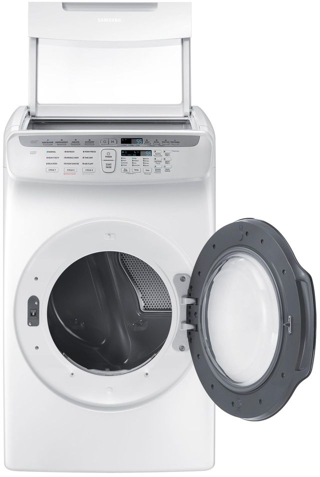 Samsung 7.5 Cu. Ft. White FlexDry™ Electric Dryer-1