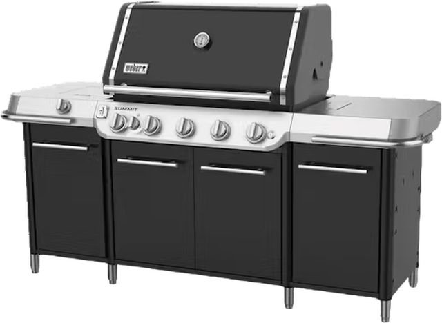Weber® Summit® GC38 E 5-Burner Black Freestanding Liquid Propane Grill-2