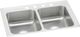 Elkay Lustertone® Classic Lustrous Satin 29" x 18" x 5" 2-Hole Equal Double Bowl Drop-In ADA Sink-0