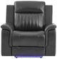 Global Furniture USA U8879 Blanched Silver Power Recliner with LED-2